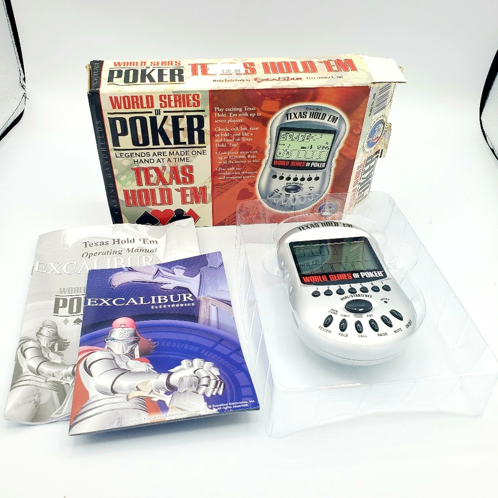 2004 Excalibur World Series Poker Texas Hold Em Handheld Electronic Game New NIB